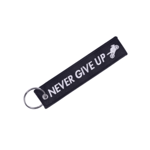 NEVER GIVE UP | MOTORCYCLE KEYCHAIN 2X