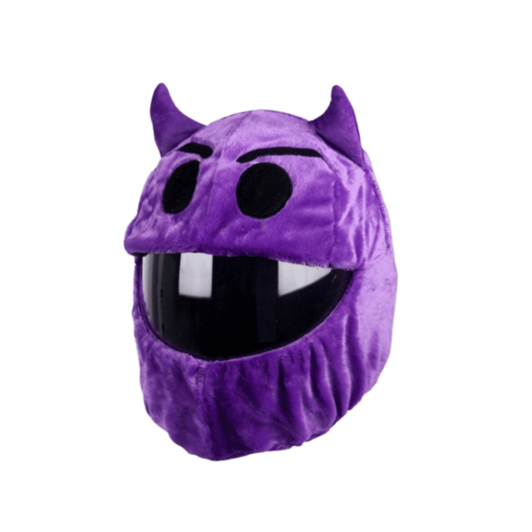 Motorcycle Helmet Cover - Devil Emoji - Image 1