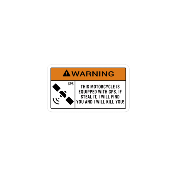 GPS WARNING STICKER - Image 2