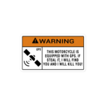 GPS WARNING STICKER - Image 3