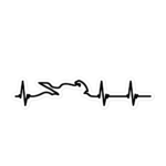 MOTORCYCLE HEARTBEAT STICKER