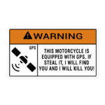 GPS WARNING STICKER