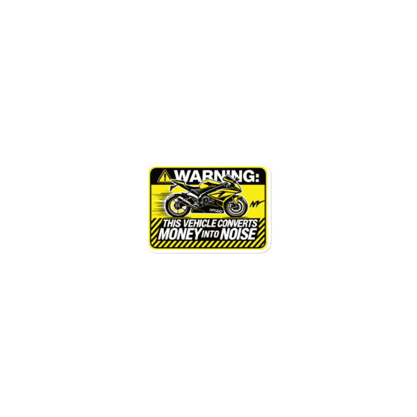 MOTORCYCLE STICKER - THIS VEHICLE CONVERTS MONEY INTO NOISE (2 pack) - Image 4